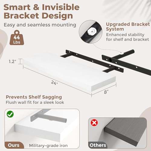 24 Inch Floating Shelves for Wall - Image 2