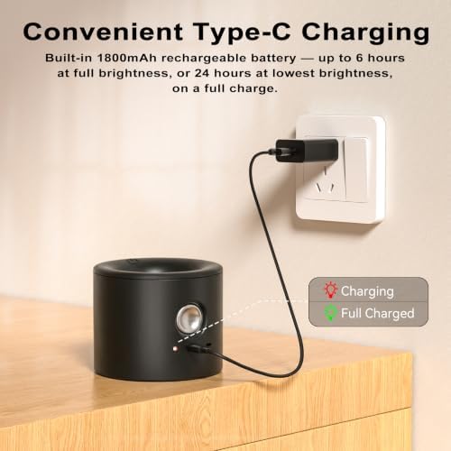 Ouyulong Magnetic Wall Sconces, Double-Sided Rechargeable Battery Wall Lights - Image 3