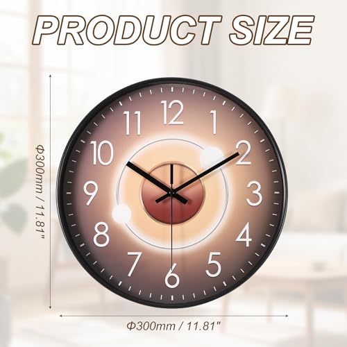 PATIKIL 12 Inch Modern Wall Clock, Silent Non-Ticking Wall Clocks Sweep - Image 2