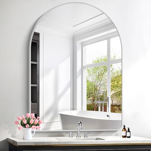FORBATH Large Arched Wall Mirror 48x36 Inch, Arched Mirror by AvaMalis