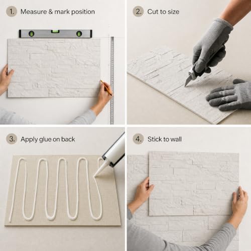 GLSLAND 3D Faux Stone Wall Panels - Image 7