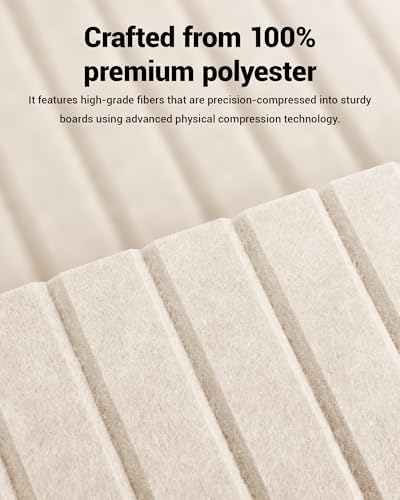 12 Pack Self-Adhesive Acoustic Wall Panels, 12x12 Inch-Camel - Image 5