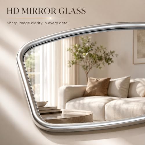 2 Pack Rounded Square Wall Mirror, Aesthetic Curved Edge Vanity Mirror - Image 3