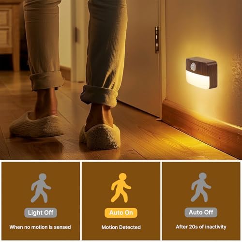 Guankai 8 Pack Motion Sensor Stair Light Indoor, Wireless Battery Operated - Image 3