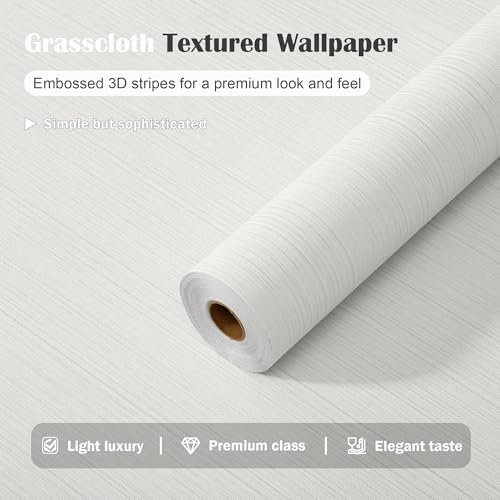 Grasscloth Textured Peel and Stick Wallpaper - Image 2