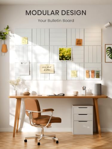 Bumusty 36" x 24" Large Cork Board Alternative, Cold White - Image 6