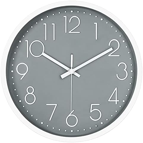 JUSTUP 12 inch Non-Ticking Wall Clock, Battery Operated Modern Wall Clock by Justup