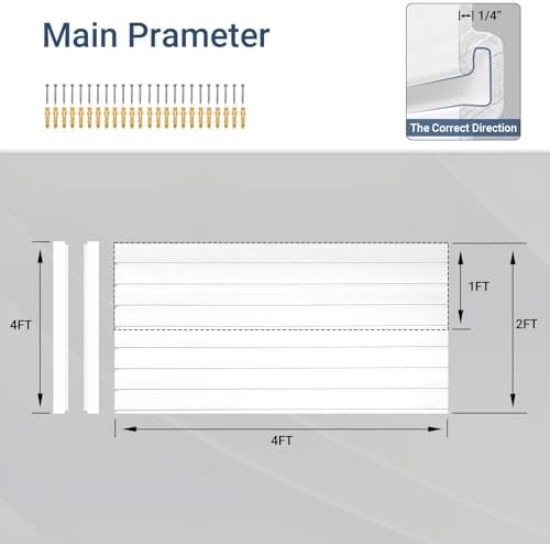 Neoaider Slatwall Panel 2 FT x 4 FT, Interlocking Slat Wall Paneling - Image 2