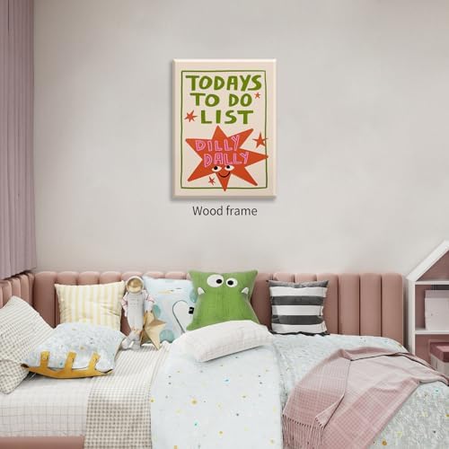 Colorful Cute Star Wall Art Fashion Fun Quote Canvas Posters Minimalist Today's - Image 4