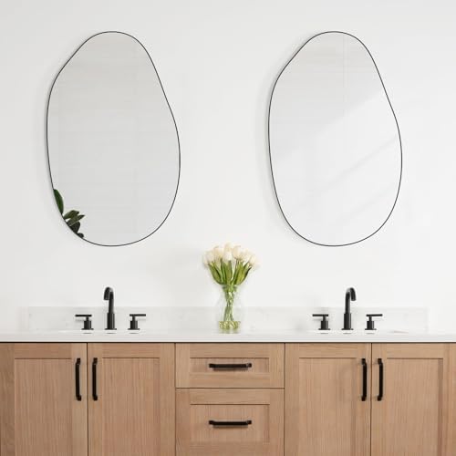 20.5"x33.5" Black Asymmetrical Mirror - Image 7