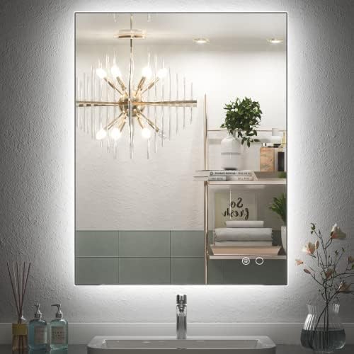 Keonjinn 24 x 32 Inch LED Bathroom Mirror by Keonjinn