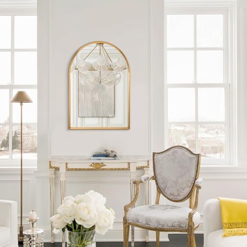 Arch Bathroom Wall Mirror Gold Vanity Metal Frame Mirrors Home Decor - Image 4