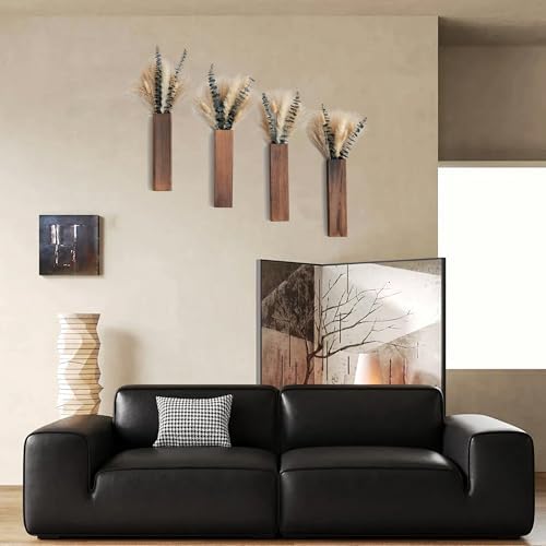 Wall Vase Set of 4 – Wooden Hanging Vases - Image 7