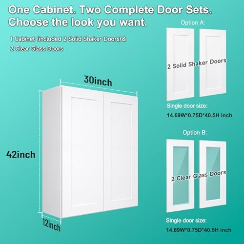 Lierees 30"W Kitchen Wall Cabinet - Image 3