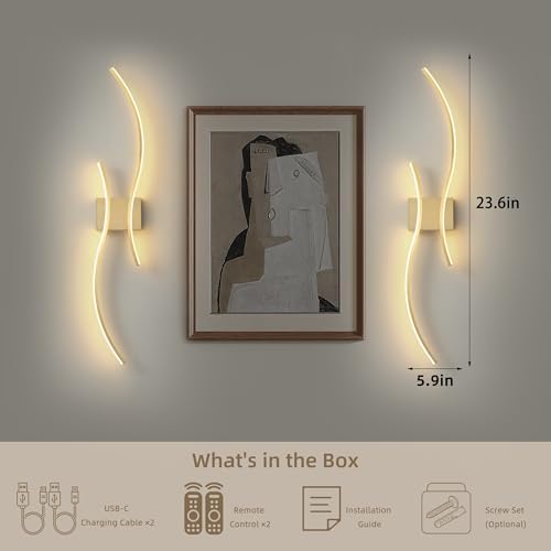 Wireless Wall Sconces Set of Two - Image 6