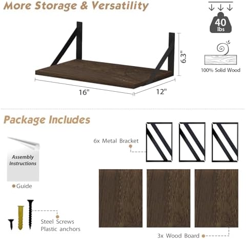 Forbena 12 Inch Deep Floating Shelves - Image 2