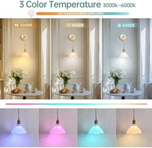 Shenmoyl Vintage Battery Operated wall sconces Set of 2, Wall Lamps - Image 3