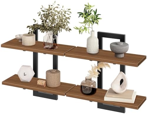 HOOBRO Floating Shelves, 15 Inch Wall Shelf Set of 2, Wall Mounted Storage - Image 5