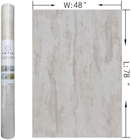 TOTIO 48x78inch Extra Wide Ivory White Concrete Wallpaper Peel and Stick White - Image 7