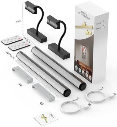 13" Wireless Picture Lights for Wall, Rechargeable Art Light - Image 6