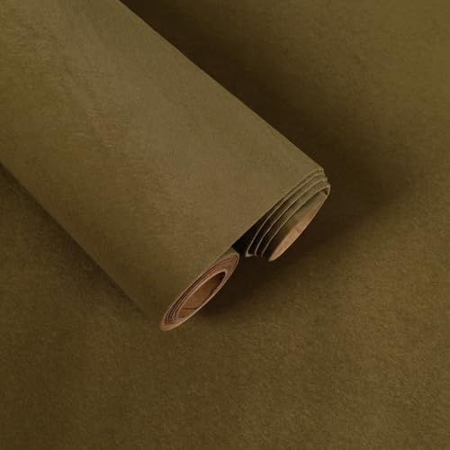 15.7"x472" Self Adhesive Brown Velvet Fabric Roll Peel and Stick Felt Drawer by FANCYEASY