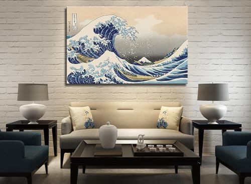 The Great Wave off Kanagawa by Hokusai Canvas Wall Art Japanese Classic Artwork - Image 3
