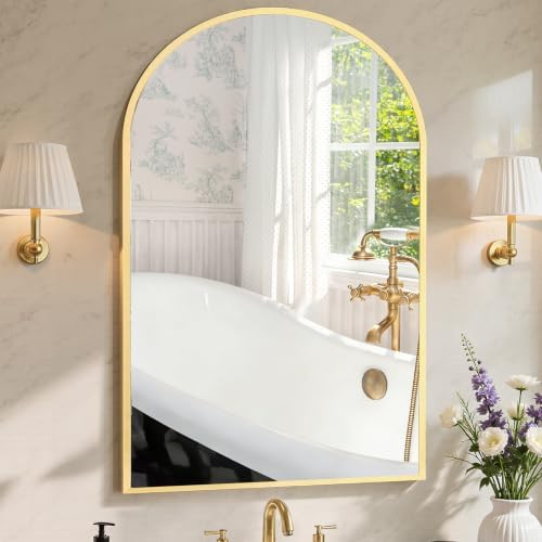 Sweetcrispy 24"x36" Arched Bathroom Mirror, Bathroom Mirrors by Sweetcrispy