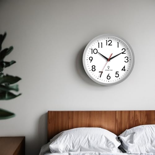 DAXSMY 10 Inch Atomic Wall Clock, Battery Operated Silent Non Ticking - Image 5