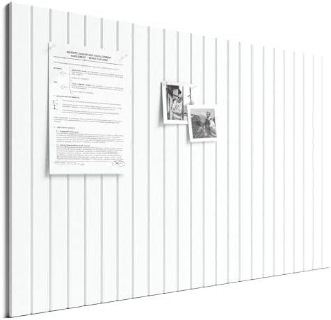Bumusty 36"x 24" Large Felt Bulletin Board Tiles, Cold White by BUMUSTY