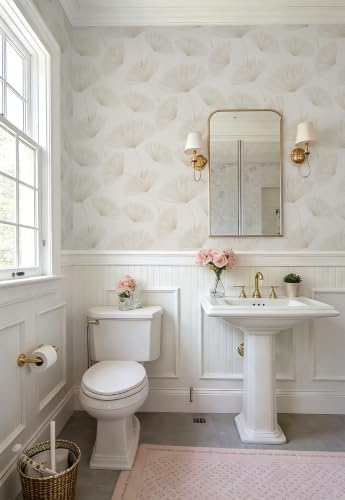 Neutral Botanical Peel and Stick Wallpaper Modern Farmhouse Contact Paper - Image 5