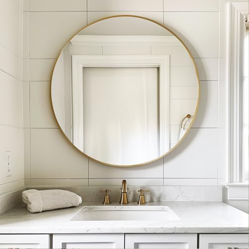 Sunniry Circle Mirror 26 inch, Round Wall Mirror - Image 3