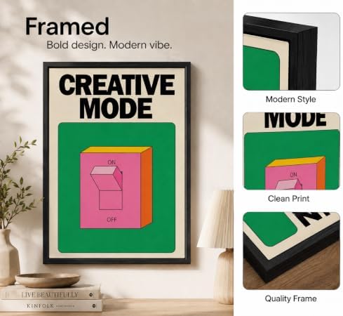 Framed Creative Mode Canvas Wall Art, Kid Colorful Picture Wall Decor - Image 6