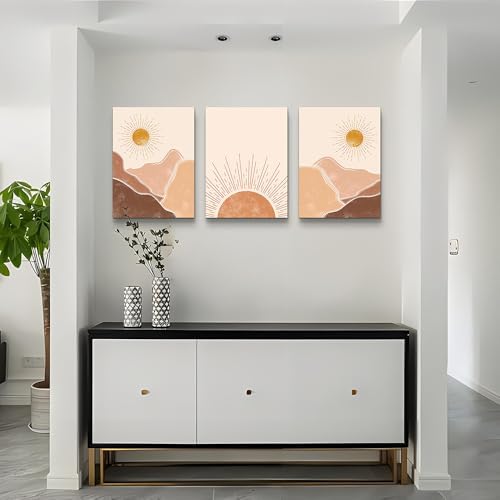 Boho 3 Piece Large Size Canvas Wall Art - Image 6