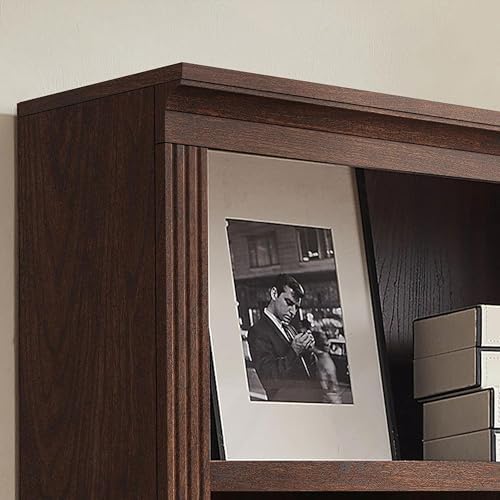 JAHRSTIM Halston Standard 5-Tier Tall Bookshelf Shelving Unit, Dark Cherry - Image 6