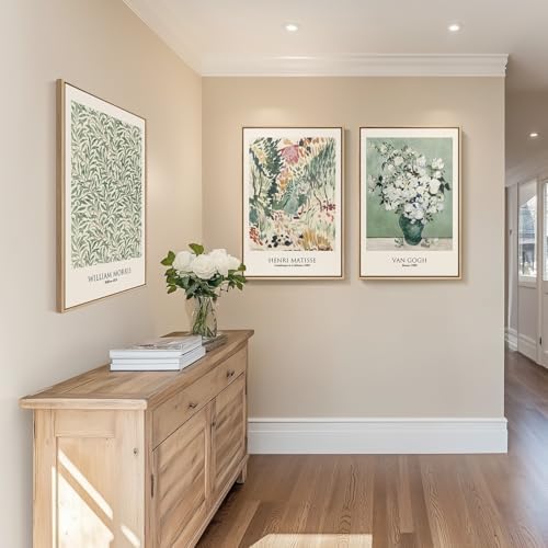 Large Framed Sage Green Matisse Canvas Wall Art - Image 2