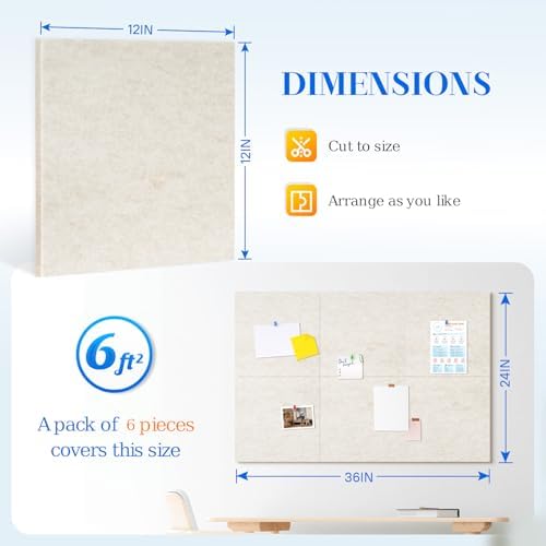 DOLLAR BOSS Felt Cork Board Tiles - Image 2
