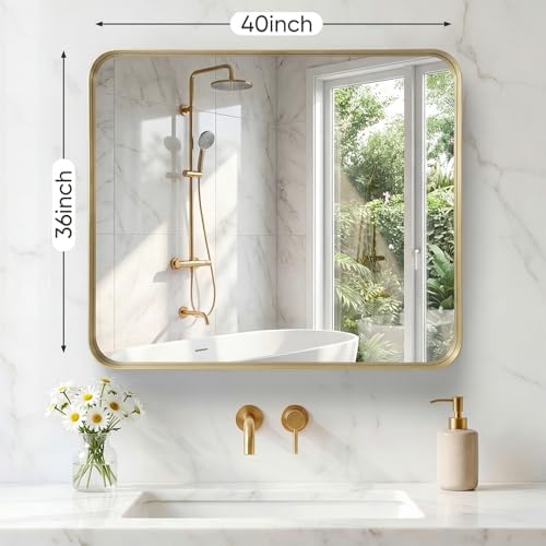 Sweetcrispy Bathroom Mirror 40x36 Inch, Vanity Mirror - Image 2