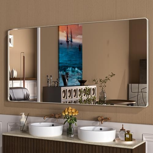 WEER Brushed Nickel Bathroom Vanity Mirror 72X36 Inch by WEER