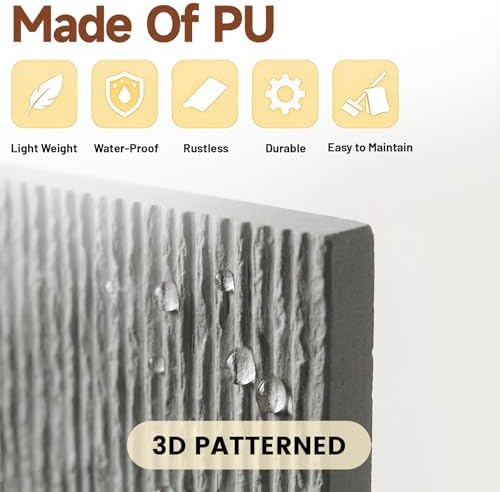 VooBang 3D Waterfall Stone Texture PU Wall Panels - Image 4