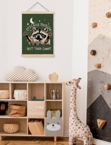 Funny Olive Green Motivational Raccoon Poster Wall Art Framed 12x16in - Image 6