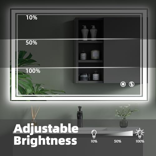 48 x 28'' LED Mirror for Bathroom, Bathroom Mirror - Image 6