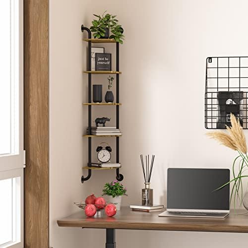 Tinpin Corner Shelf Wall Mount 5-Tier, Wall Decor - Image 5