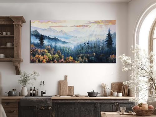 Arjun Forest Wall Art Vintage Large Landscape Canvas - Image 4