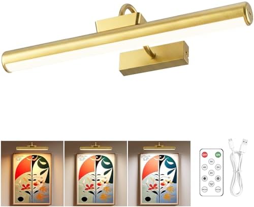 16" Wireless Picture Lights for Wall, Rechargeable Art Light by Skairipa