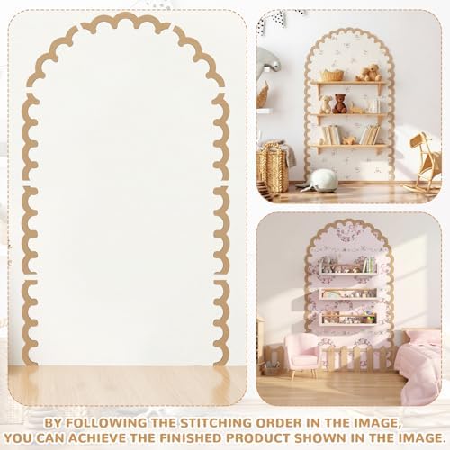 Novabright Unfinished Wood Arch Trim, 60 x 36 Inch - Image 3