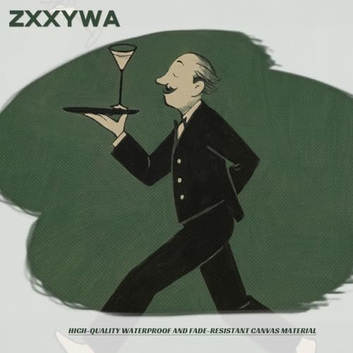 Vintage Cocktail Wall Art, Funny Waiter Running - Image 3