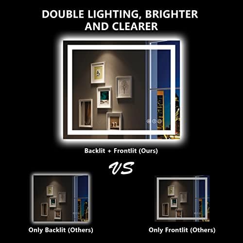 48x36 LED Bathroom Mirror with Lights, Lighted Vanity Mirror - Image 3