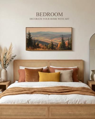 InSimSea Extra Large Framed Fall Wall Art, Autumn Mountains Forest - Image 4