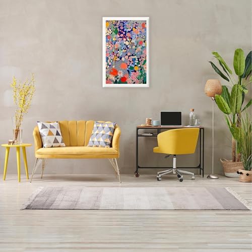 Retro Japanese Floral Poster Abstract Botanical Canvas Wall Art Colorful - Image 5