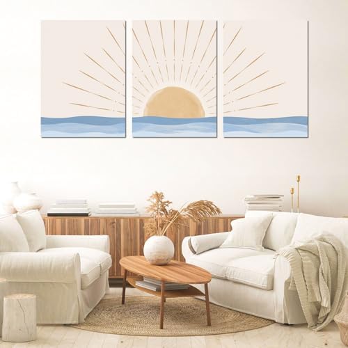 Large Framed Boho Minimalist Wall Art - Image 2